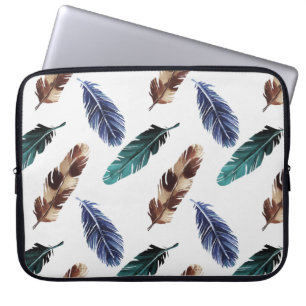 Hand painted watercolor seamless pattern with colo laptop sleeve