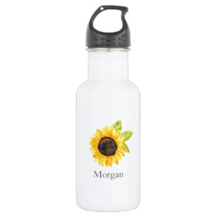 Hand Painted Watercolor Sunflower 532 Ml Water Bottle