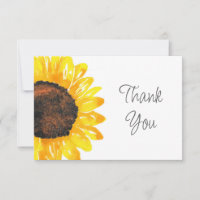 Hand Painted Watercolor Sunflower