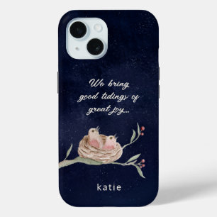Hand Painted Watercolor Tidings Of Great Joy iPhone 15 Case