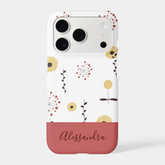 Hand-Painted Wildflower Personalized iPhone Case