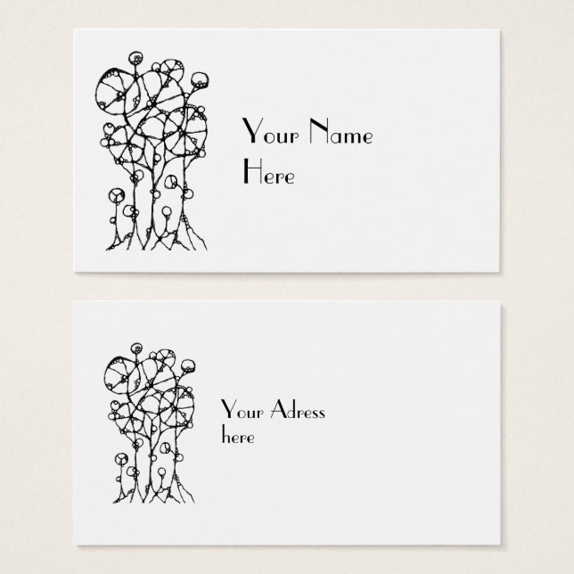 Hand Painting - Abstract Tree Group 1 (Front & Back)