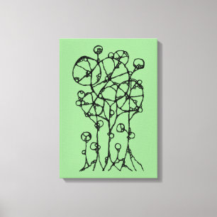 Hand Painting - Abstract Tree Group 1 Canvas Print