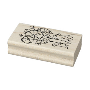 Hand Painting - Abstract Tree Group 1 Rubber Stamp