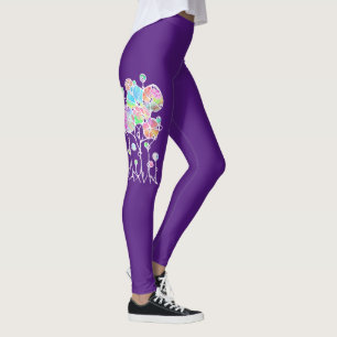 Hand Painting - Abstract Tree Group 4 Leggings