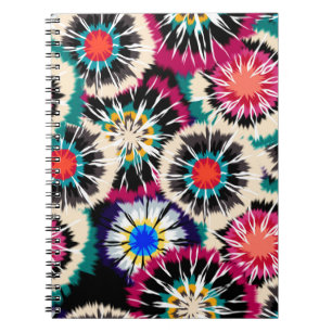 Hand Painting Abstract Watercolor Seamless Shibori Notebook