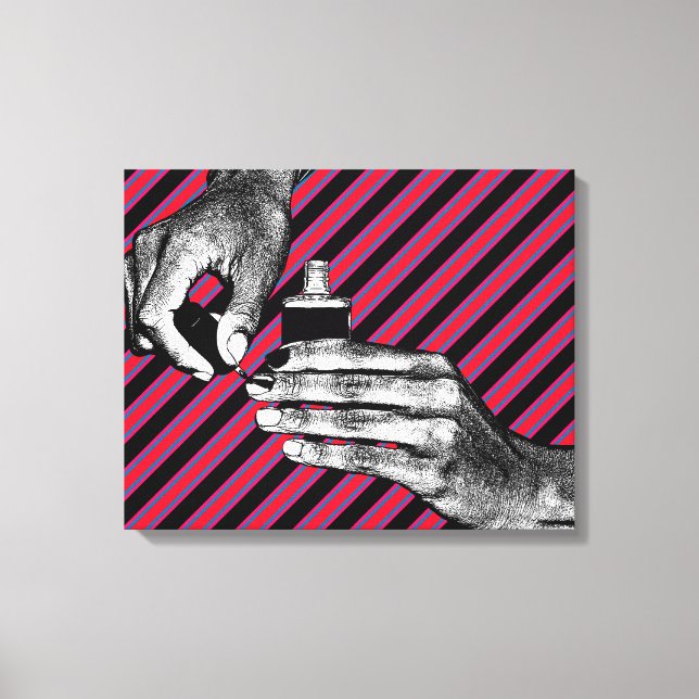Hand Painting Fingernails Manicure Makeup beauty Canvas Print (Front)