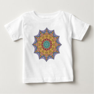 Hand Painting Mandala Clock Face 1 Baby T-Shirt