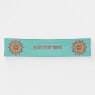 Hand Painting Mandala Clock Face 1 Banner