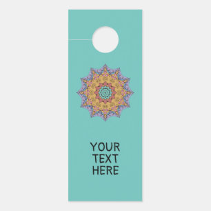 Hand Painting Mandala Clock Face 1 Door Hanger
