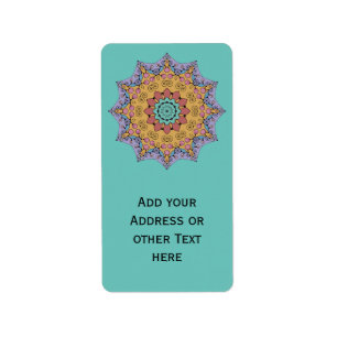 Hand Painting Mandala Clock Face 1 Label