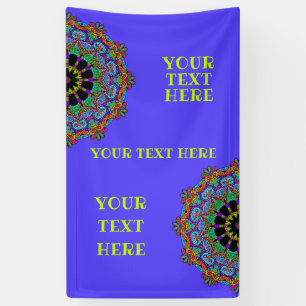 Hand Painting Mandala Clock Face 24 Banner
