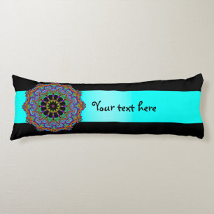 Hand Painting Mandala Clock Face 24 Body Pillow