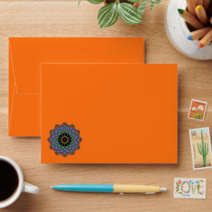 Hand Painting Mandala Clock Face 24 Envelope