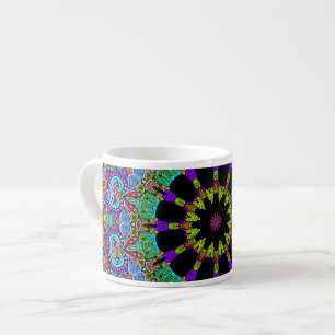 Hand Painting Mandala Clock Face 24 Espresso Cup