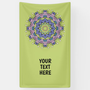 Hand Painting Mandala Clock Face 2 Banner