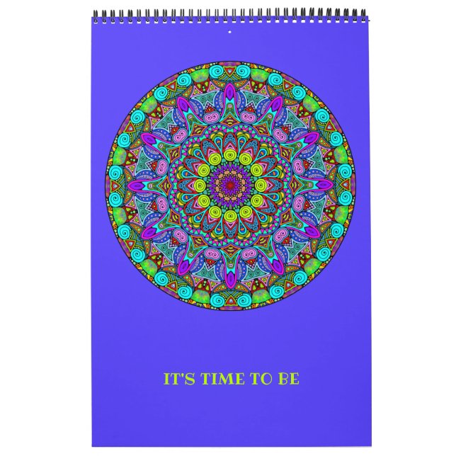 Hand Painting Mandala Clock Face 4 Calendar (Cover)