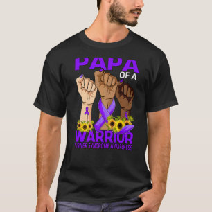 Hand Papa Of A Warrior Turner Syndrome Awareness T-Shirt