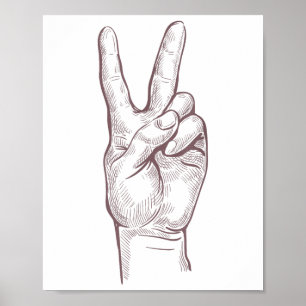 Hand Peace Sign Victory Women Peace 