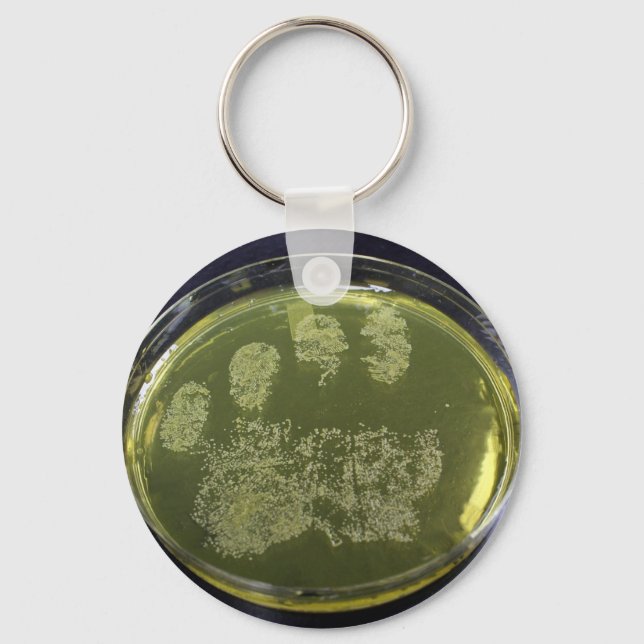 Hand Petri Dish Bacteria Keychain (Front)