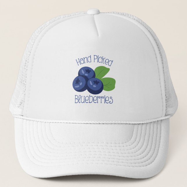 Hand Picked Blueberries Trucker Hat (Front)