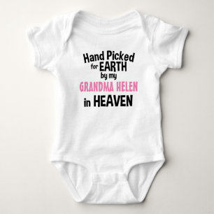 Hand Picked For Earth by My Personalized Baby Bodysuit