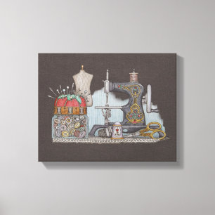 Hand Powered Sewing Machine Canvas Print
