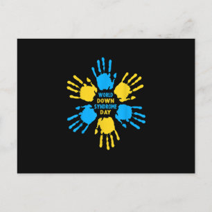 Hand Print World Down Syndrome Day T Shirt Women K Postcard