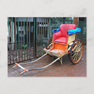 Hand Pulled Rickshaw in Kolkata (Calcutta), India Postcard