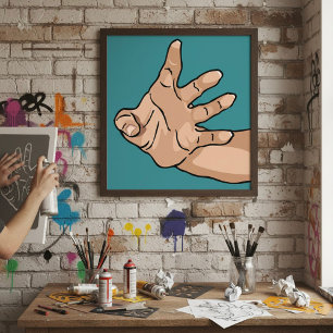 Hand Reaching Poster