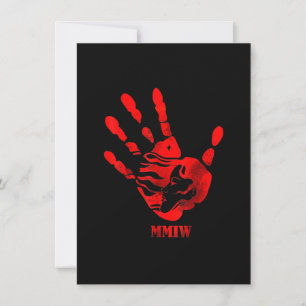 Hand Red MMIW Invitation