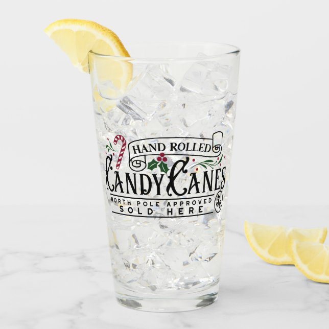 Hand Rolled Candy Canes Glass (Front Ice)