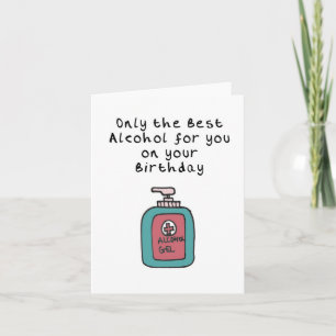 Hand sanitiser Birthday card