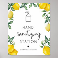 Hand sanitizing Station Lemons