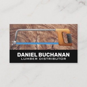 Hand Saw   Wood Grain Business Card