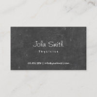 Hand Script Chalkboard Physicist Business Card