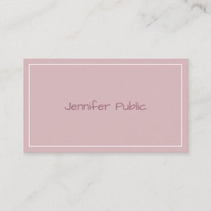 Hand Script Elegant Colours Modern Template Pretty Business Card
