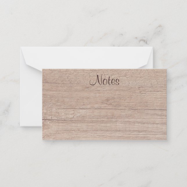Hand Script Elegant Natural Wood Look Template (Front)