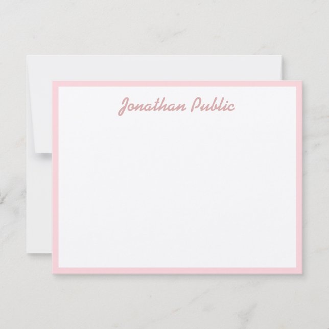 Hand Script Elegant Template Real Kraft Paper (Front)