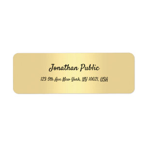 Hand Script Gold Modern Simple Template Elegant