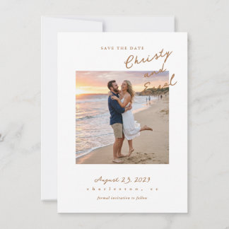 Hand Scripted Copper Save The Date