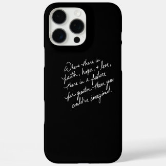 Hand-Scripted Faith Hope and Love Spiritual iPhone 16 Pro Max Case