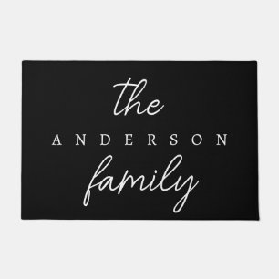 Hand Scripted   Personalized Family Name Doormat  