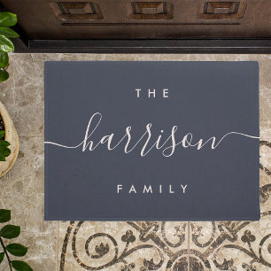 Hand Scripted Personalized Family Name Doormat