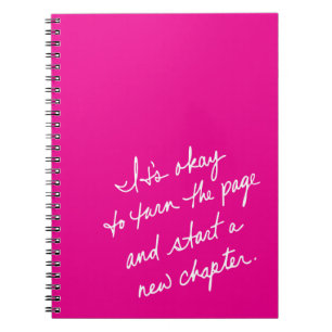 Hand-Scripted Start a New Chapter Spiritual Notebook