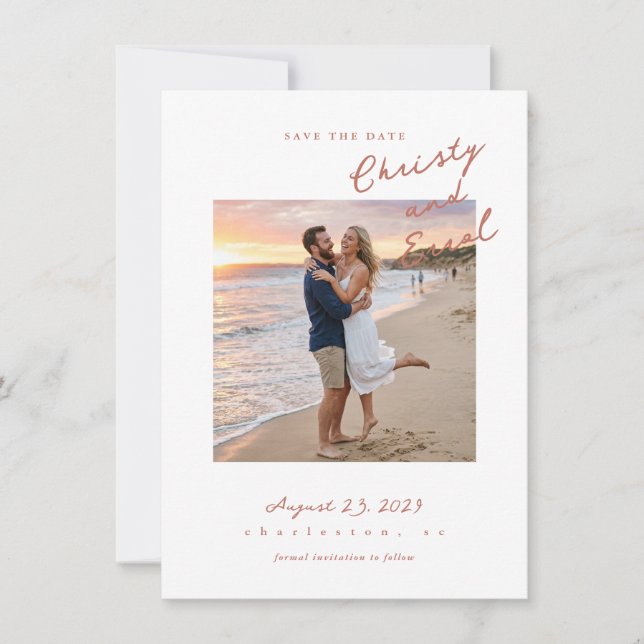 Hand Scripted Terra Save The Date (Front)