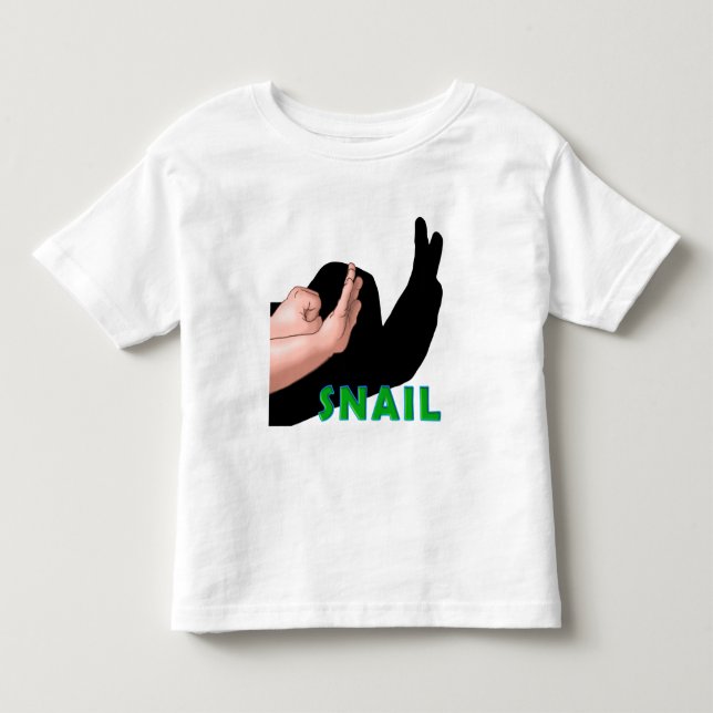 HAND SHADOW SNAIL TODDLER T-SHIRT (Front)