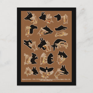 Hand shadows In The Sand Postcard