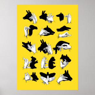 Hand shadows poster