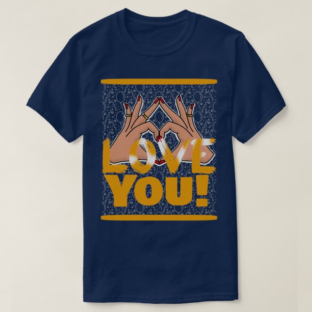 hand sign i love you T-Shirt (Design Front)